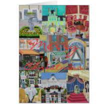Collage de las Felices Navidad de Fontainebleau Tarjetón