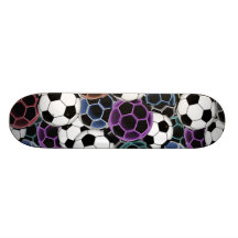 Collage del balón de fútbol monopatín