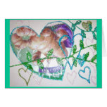 collage del corazón tarjetas