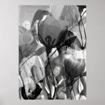 Collage del tulipán poster