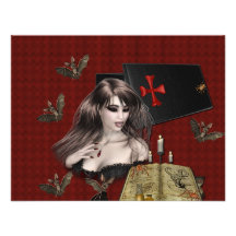 Collage del vampiro invitaciones personales 