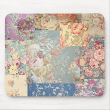 Collage floral alfombrillas de ratones