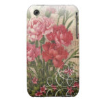 Collage floral del arte de las técnicas mixtas en  Case-Mate iPhone 3 coberturas
