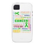 Collage hepático de la conciencia del cáncer iPhone 4 fundas