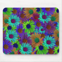 Collage Mousepad de la flor Alfombrillas De Ratones