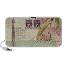 Collage parisiense para el arreglo para requisitos altavoz de viaje