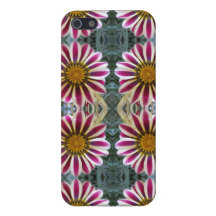 Collage rayado de las margaritas iPhone 5 protector