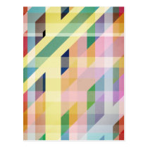 Collage retro colorido de las rayas tarjetas postales