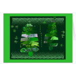 Collage verde del día de fiesta del kanji felicitaciones