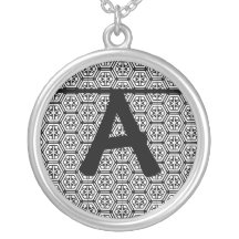 Collar adaptable blanco y negro del monograma