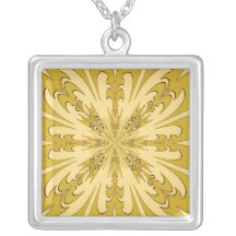Collar amarillo de la flor del fractal
