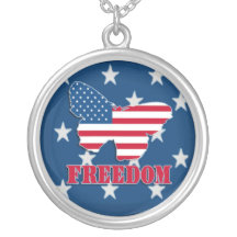 Collar americano de la mariposa de la libertad