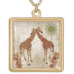 Collar anaranjado del flor de las jirafas