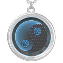 Collar azul cósmico de Yin Yang