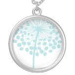 Collar azul de la flor del diente de león