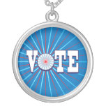 Collar azul del círculo del VOTO