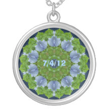 Collar azul personalizado del caleidoscopio del ir