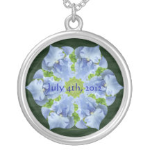 Collar azul personalizado del iris
