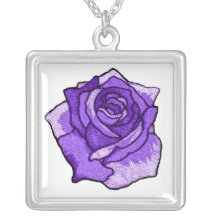 Collar color de rosa azul