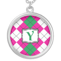 Collar con monograma de la letra Y Argyle
