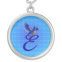 Collar con monograma del diseño del Bluebird de la