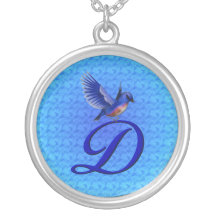 Collar con monograma del diseño del Bluebird de la