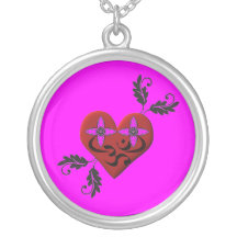 Collar con símbolo de OM - joyería del corazón de 