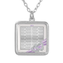 Collar de encargo de la cinta de la lavanda de los