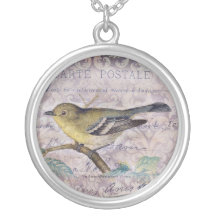 Collar de la curruca de la postal del vintage