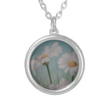 COLLAR DE LA FLOR DE LAS MARGARITAS BLANCAS