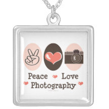 Collar de la fotografía del amor de la paz