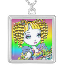 Collar de la hada de la sirena del arco iris de "S