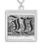 Collar de la letra W de la caligrafía