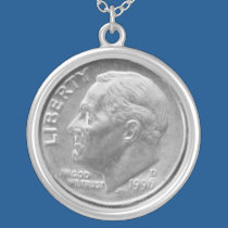 Collar de la moneda de diez centavos collares