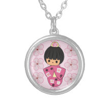 Collar de la muñeca de Kawaii Kokeshi