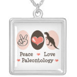 Collar de la paleontología del amor de la paz