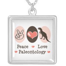 Collar de la paleontología del amor de la paz