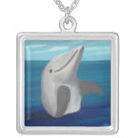 Collar de la plata del océano del delfín