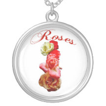 Collar de la plata esterlina de las rosas