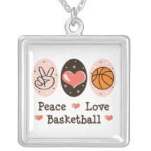 Collar de la plata esterlina del baloncesto del am