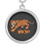 Collar de la plata esterlina del tigre del equipo 