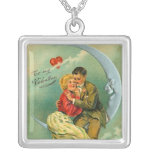 Collar de la tarjeta del día de San Valentín del v