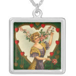 Collar de la tarjeta del día de San Valentín del v