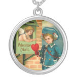 Collar de la tarjeta del día de San Valentín del v