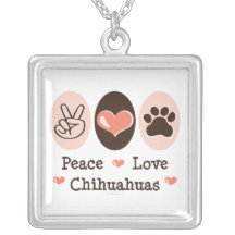 Collar de las chihuahuas del amor de la paz