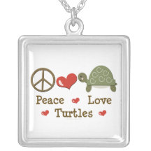 Collar de las tortugas del amor de la paz