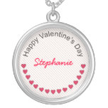Collar de los corazones de la tarjeta del día de S
