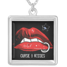Collar de los labios de la maldición y de los beso