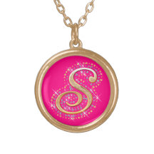 Collar de oro de la inicial "S"