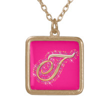 Collar de oro de la inicial "T"